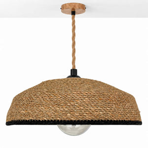 Lámpara colgante en seagrass "SOLINE" - E27 - Ø40 cm (7)