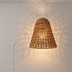 Lámpara colgante en seagrass con cable y enchufe "CAMPANULA" - E27 - Ø40 cm (3)