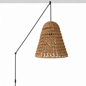Lámpara colgante en seagrass con cable y enchufe "CAMPANULA" - E27 - Ø40 cm (12)