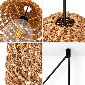 Lámpara colgante en seagrass con cable y enchufe "CAMPANULA" - E27 - Ø40 cm (17)