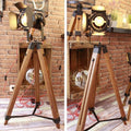 Vintage staande lamp met statief