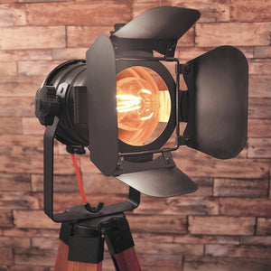 Lámpara de pie vintage con trípode "CINEMA" 139cm (11)