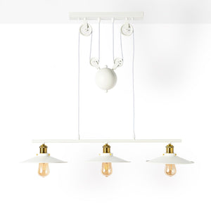 Lámpara colgante de poleas "CLOCK WORK" - 3 x E27 - Barcelona Led-Decoración