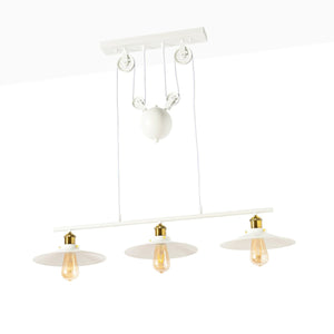 Lámpara colgante de poleas "CLOCK WORK" - 3 x E27 - Barcelona Led-Decoración