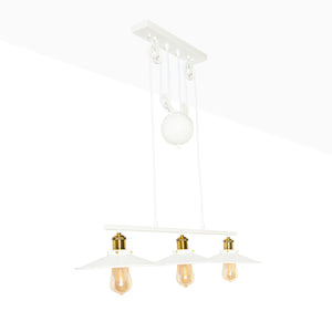 Lámpara colgante de poleas "CLOCK WORK" - 3 x E27 - Barcelona Led-Decoración