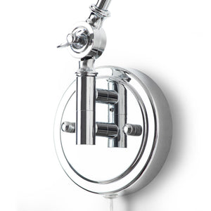 Aplique de pared vintage orientable con cable y enchufe "Tika" (25)