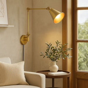 Aplique de pared vintage orientable con cable y enchufe "Tika" - Barcelona Led-Decoración