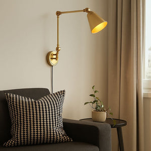 Aplique de pared vintage orientable con cable y enchufe "Tika" - Barcelona Led-Decoración