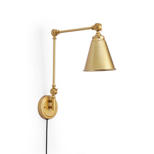 Aplique de pared vintage orientable con cable y enchufe "Tika" (28)