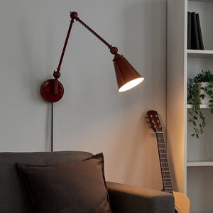 Aplique de pared vintage orientable con cable y enchufe "Tika" - Barcelona Led-Decoración