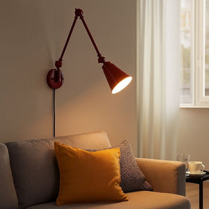 Aplique de pared vintage orientable con cable y enchufe "Tika" - Barcelona Led-Decoración