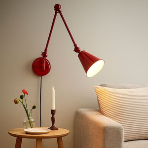 Aplique de pared vintage orientable con cable y enchufe "Tika" - Barcelona Led-Decoración