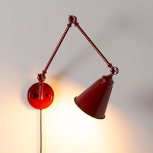 Aplique de pared vintage orientable con cable y enchufe "Tika" - Barcelona Led-Decoración