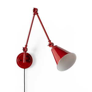 Aplique de pared vintage orientable con cable y enchufe "Tika" (42)