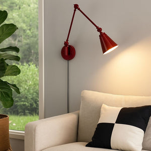 Aplique de pared vintage orientable con cable y enchufe "Tika" - Barcelona Led-Decoración