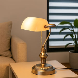 Lámpara de mesa vintage "BANQUERO" - E27 (37)