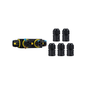 Conector impermeable en F - 3P - IP68 - 0,5-2,5mm² - 24A - T105 (2)