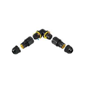 Conector impermeable en L - 3P - IP68 - 0,5-2,5mm² - 24A - T105 (1)