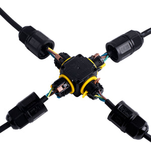 Conector impermeable en X - 3P - IP68 - 0,5-2,5mm² - 24A - T105 (6)