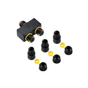 Conector impermeable en Y - 3P - IP68 - 0,5-4,0mm² - 32A - T105 - Barcelona Led-Material eléctrico