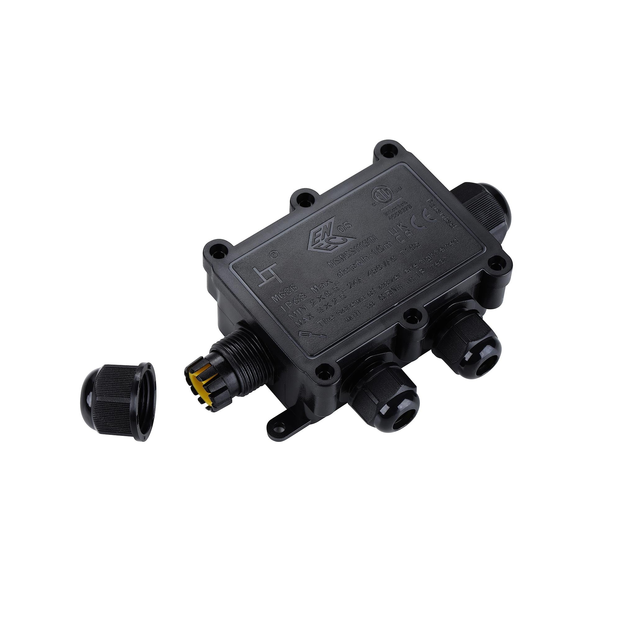 Caja de conexión impermeable en F M20 - 4P - IP68 - 0.5-2.5mm² - 24A - T105 (1)