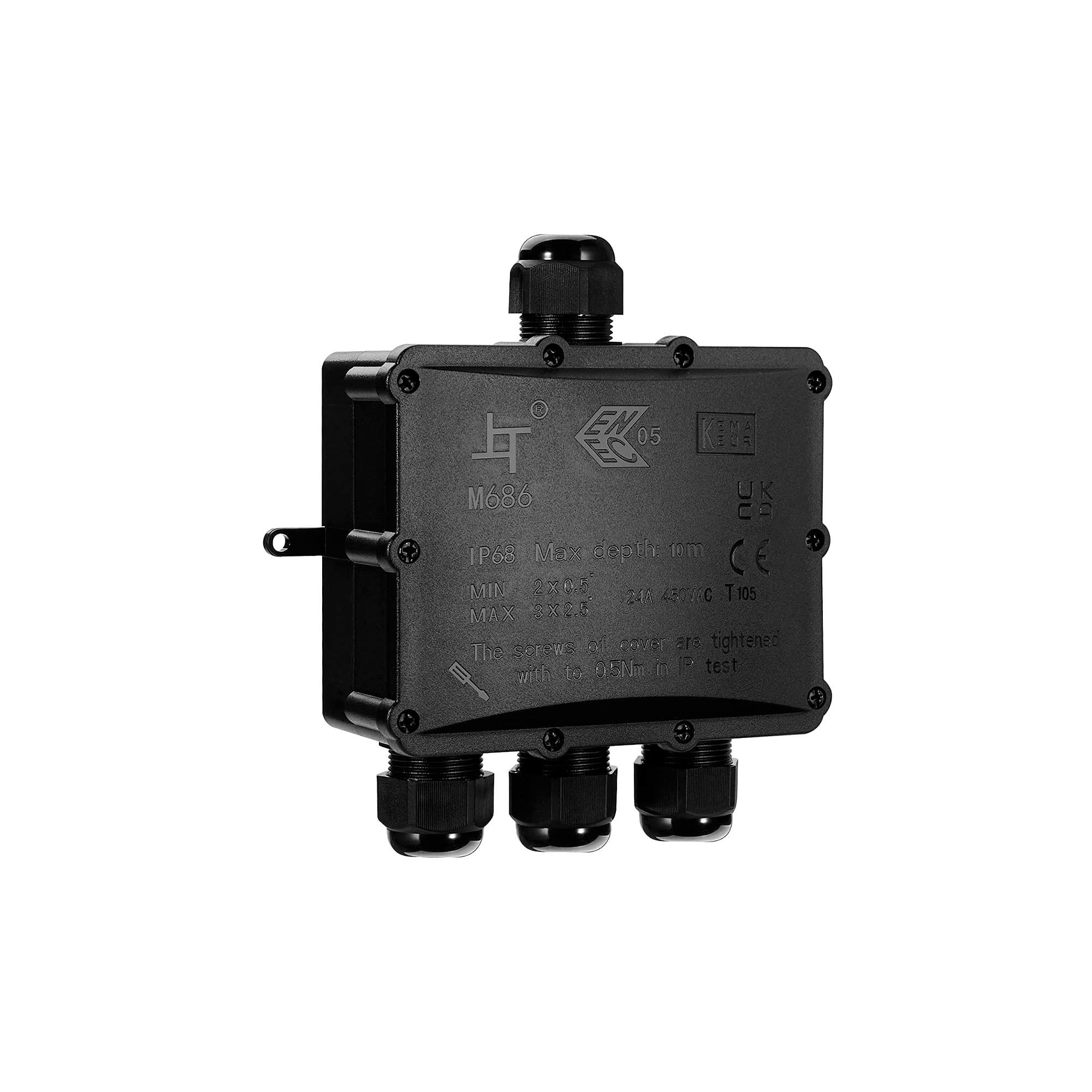 Caja de conexión impermeable M25 - 4P - IP68 - 0.5-4.0mm² - 24A - T105