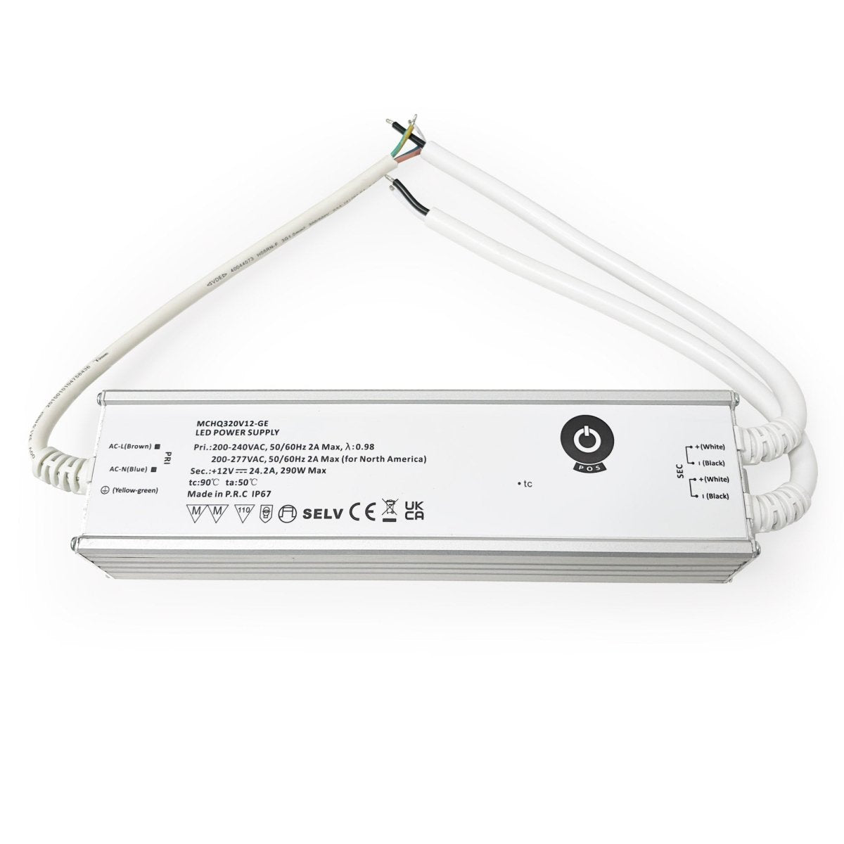 Fuente de alimentación - 12V - 290W - 24.2A - IP67 - Barcelona Led-Material eléctrico