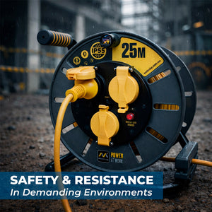 Enrollacables Pro-XT - 3 tomas - Cable alta visibilidad 3x1,5mm2 - 25m - IP55 (1)