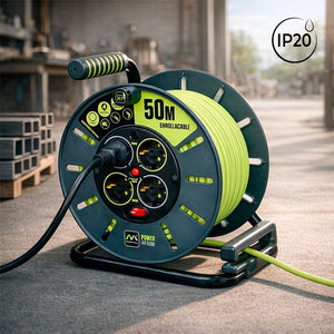 Enrollacables Pro-XT - 4 tomas - Cable alta visibilidad 3x1,5mm2 - 50m - IP20 (2)