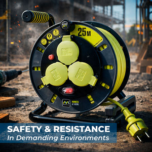 Enrollacables Pro-XT - 3 tomas - Cable alta visibilidad 3x1,5mm2 - 25m - IP44 (1)