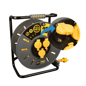 Enrollacables Pro-XT - 3 tomas - Cable alta visibilidad 3x2,5mm2 - 25m - IP55 (3)