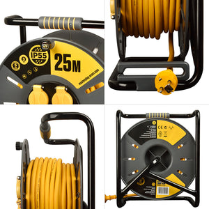 Enrollacables Pro-XT - 3 tomas - Cable alta visibilidad 3x2,5mm2 - 25m - IP55 (5)