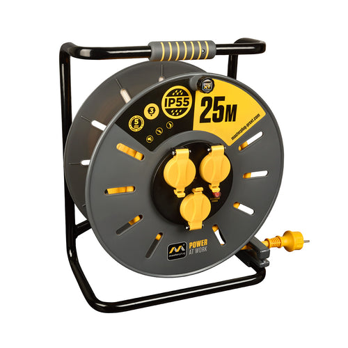 Καλώδιο Pro-XT Reel - 3 έξοδοι - Καλώδιο υψηλής ορατότητας 3x2.5mm² - 25m - IP55