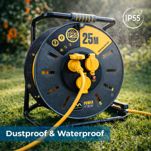 Enrollacables Pro-XT - 3 tomas - Cable alta visibilidad 3x2,5mm2 - 25m - IP55 (2)