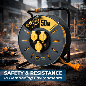 Enrollacables Pro-XT - 3 tomas - Cable alta visibilidad 3x1,5mm2 - 50m - IP55 (1)