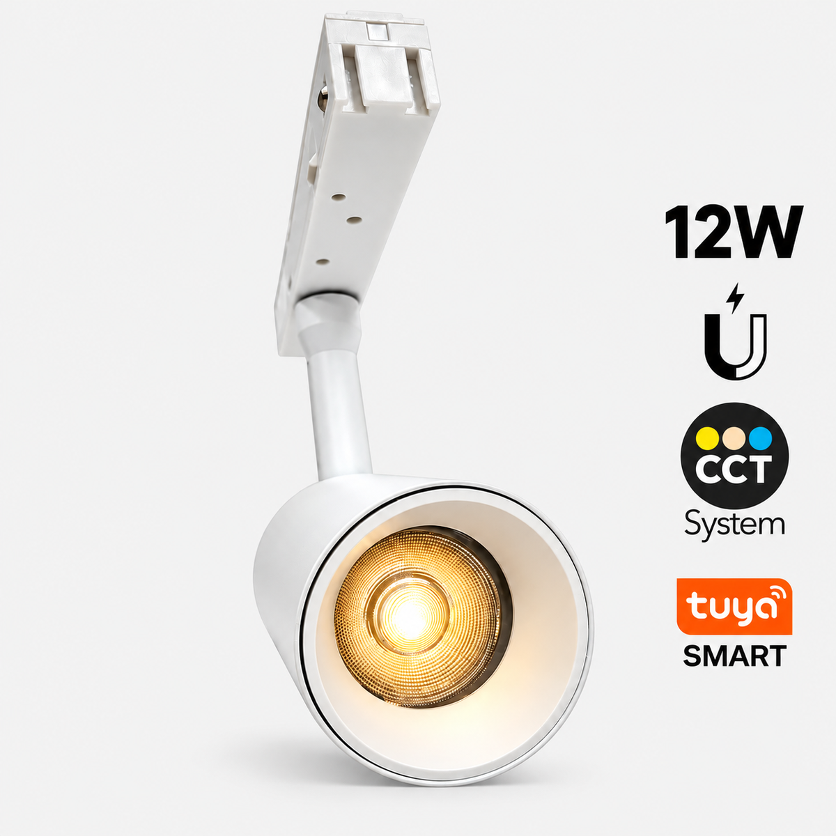 Foco LED para carril magnético 48V - 12W - TUYA bluetooth - Bridgelux - 24º - CRI90