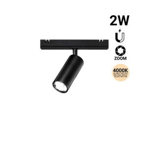 Foco LED con zoom para carril magnético - 5mm - 24°-60º - 2W - 24V (11)