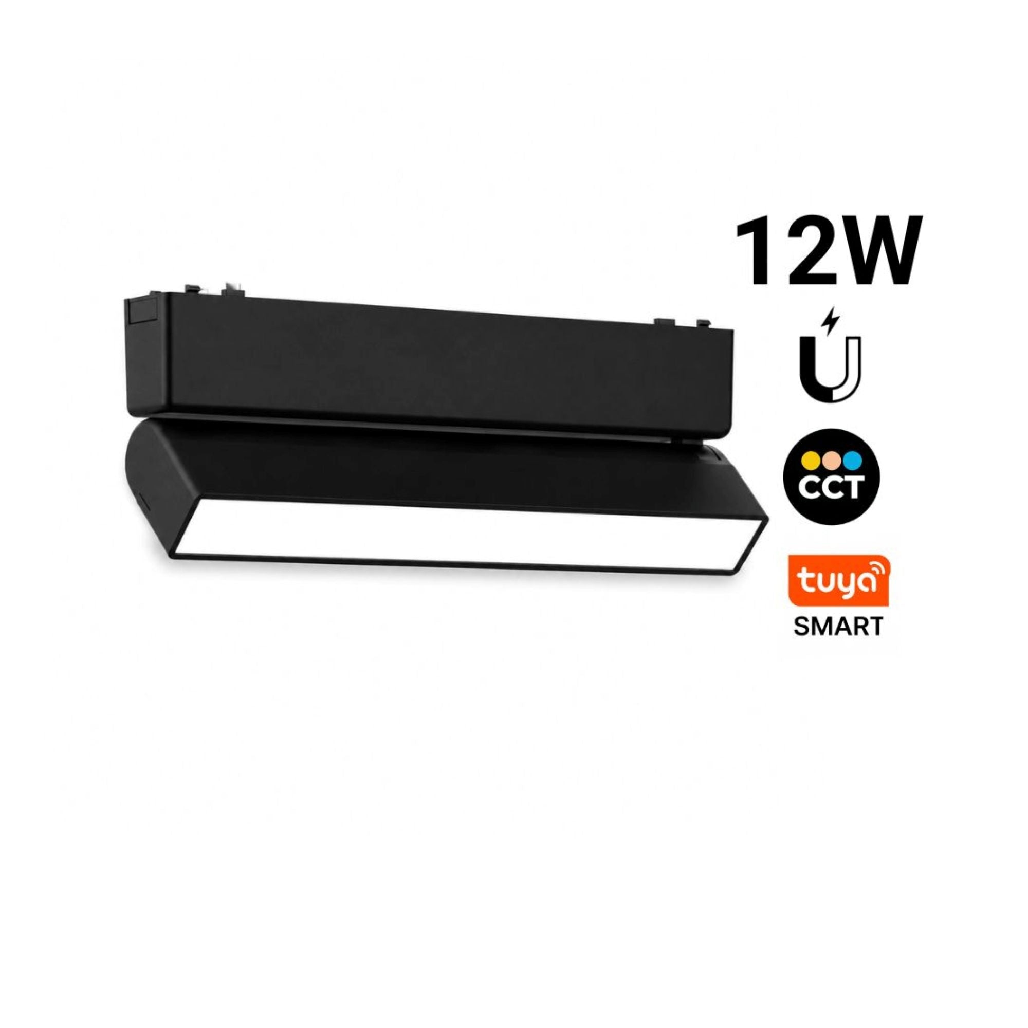 Foco lineal orientable para carril magnético - 12W - 120º - 26mm - CCT + SMART - 48V