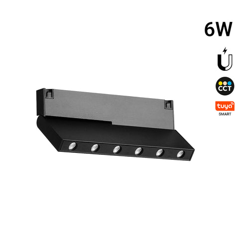 Foco lineal orientable para carril magnético - 6W - 10mm - CCT + SMART - UGR18 - 48V