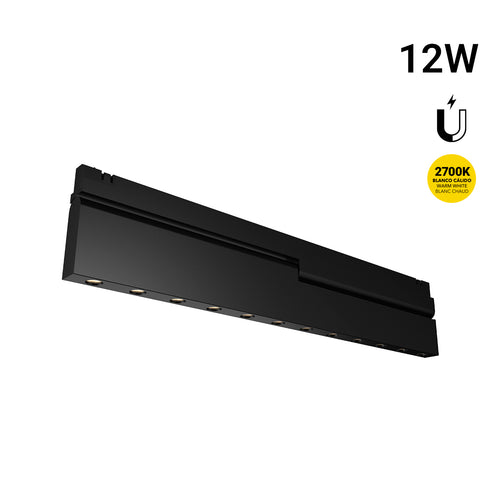Adjustable linear spotlight for magnetic track - 12W - 5mm - UGR18 - 24V