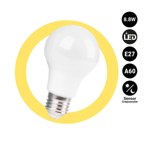 LED bulb with twilight sensor - E27 A60 - 8,8W
