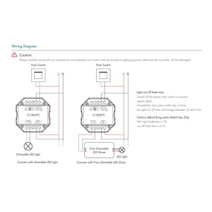 Controlador MINI - TRIAC - WiFi+RF - 100-240V AC - TUYA - Skydance - Barcelona Led-Control y regulación