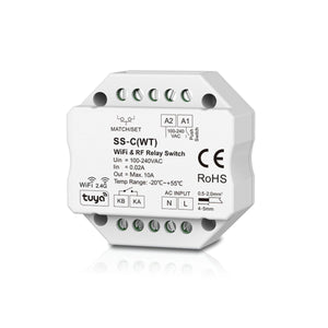 Interruptor Relay - WiFi+RF - 100-240V AC - 10A-8A-6A - TUYA - Skydance - Barcelona Led-Control y regulación