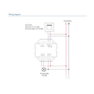 Interruptor Relay - WiFi+RF - 100-240V AC - 10A-8A-6A - TUYA - Skydance (4)