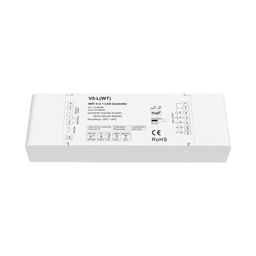 Monocolor/CCT/RGB/RGBW/RGB+CCT Controller - 12-48V DC - WiFi+RF - TUYA - Skydance