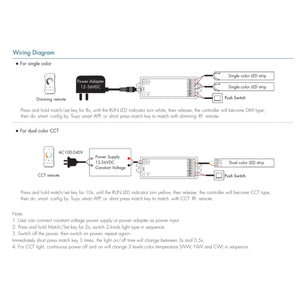 Controlador Monocolor / CCT - 12-36V DC - WiFi+RF - TUYA - Skydance (4)