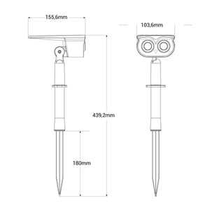 Foco solar exterior LED con pincho - 1.8W - IP65 - Barcelona Led-