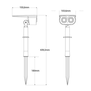 Foco solar exterior LED con pincho - 1.8W - IP65 (9)