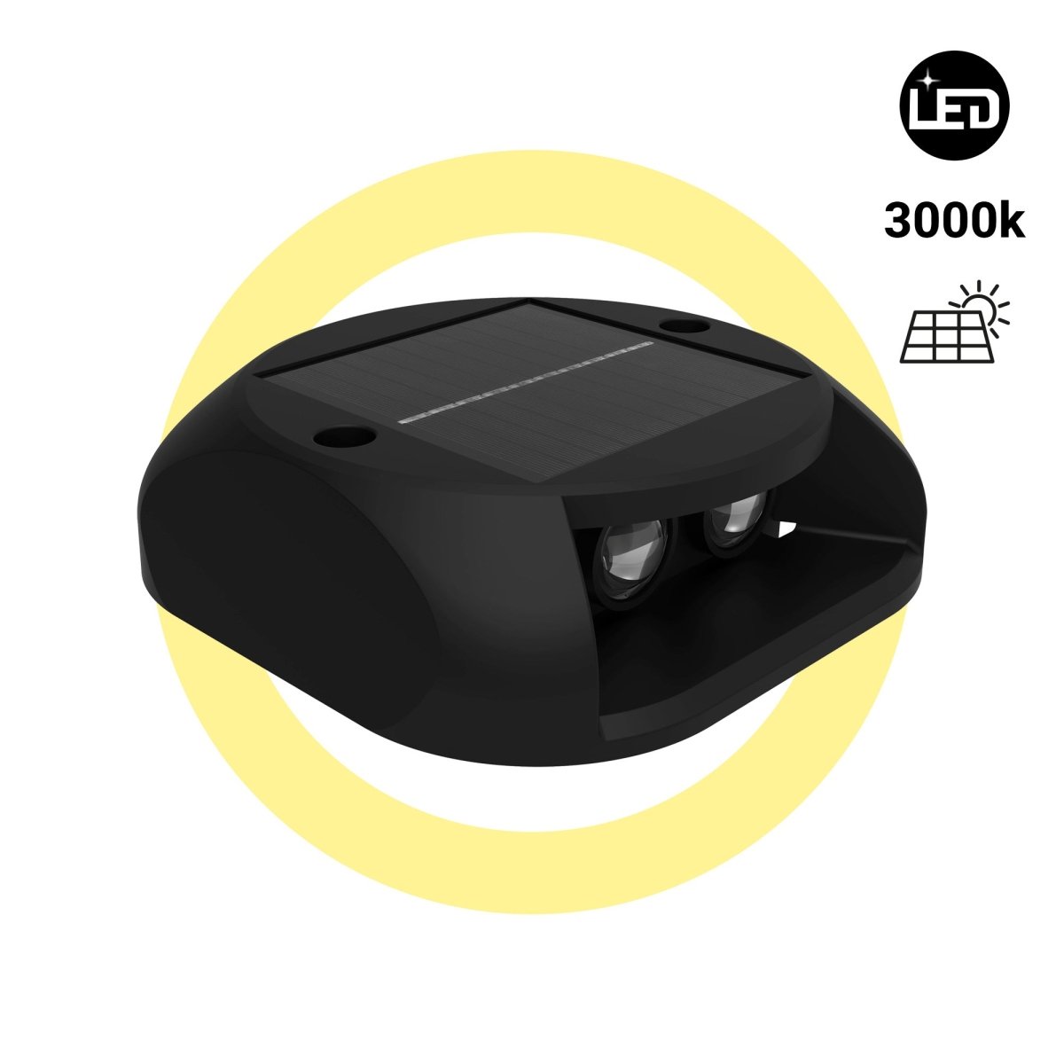 Luz LED solar de exterior - 3000K - 2 LED - 15lm - IP65 - Barcelona Led-