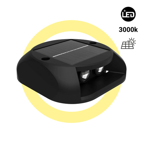 Solar-LED-Außenleuchte - 3000K - 4 LEDs - 15 lm - IP65